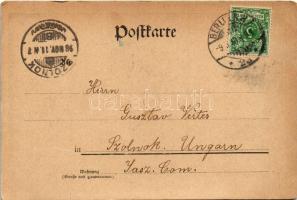 1898 (Vorläufer) Berlin, Alexanderplatz / square, horse-drawn tram, shop of Loeser Wolff, Grand Hote...