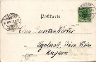 1898 (Vorläufer) Essen, Krupp'schen Werke, Alfred und Friedrich Alfred Krupp / steel factory wi...
