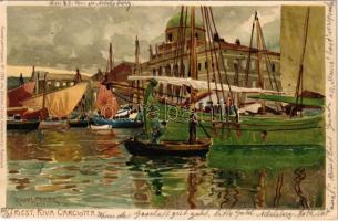 1900 Trieste, Trieszt; Riva Carriotta / port. Kuenstlerpostkarte No. 1126. von Ottmar Zieher Art Nouveau litho s: Raoul Frank