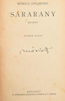 Móricz Zsigmond: Sárarany. ALÁÍRT! Bp., Athenaeum. Széteső állapotban, kijáró lapokkal, 55-58. oldal...