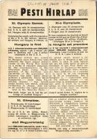 Igazságot Magyarországnak! Hátoldalon Pesti Hírlap XI. Olimpiai cikke / Justice for Hungary! Hungari...