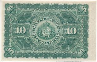 Kuba 1896. 10P T:UNC,AU tollas írás
Cuba 1896. 10 Pesos C:UNC,AU doodle by pen
Krause P#49c