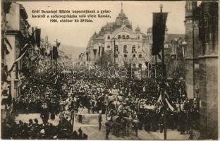 1906 Kassa, Kosice; Gróf Bercsényi Miklós koporsójának a gyászkocsiról a székesegyházba való vitele. Nyulászi Béla 1. sz. / funeral (reburial) ceremony of Rákóczi and his companion (Miklós Bercsényi) (EK)