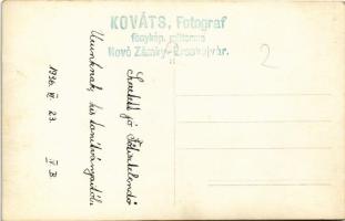 1936 Érsekújvár, Nové Zámky; leány iskola, csoportkép. Kováts Fotograf / girl school, students'...