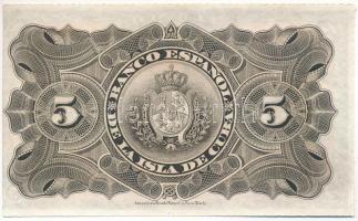 Kuba 1896. 5P T:AU az egyik oldala vágott
Cuba 1896. 5 Pesos C:AU one side is cut
Krause P#48a