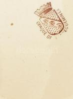 Sarreguemines 2 darab vadászjelenetes dísztál. Jelzett, sérülésekkel, d: 20,5 cm