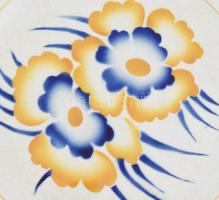 Sarreguemines "Verviers" 11 darabos tányér készlet, jelzett, repedezett mázzal, d: 23,5 cm