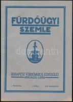 1937 Fürdőügyi szemle- Budapest Fürdőváros Egyesület hivatalos lapja. I. évf. 3. szám. 56p. szövegközti illusztrációkkal.