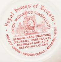 14 darabos angol tálka szett, 8 db Ironstone, 6 darab Wedgwood, jelzett, kis kopással, d: 12-14,5 cm