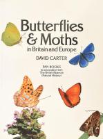 David Carter: Butterflies and Moths in Britain and Europe. Designed by Roger Philips. London, 1982., Pan Book. Angol nyelven. Gazdag képanyaggal. Kiadói papírkötés.
