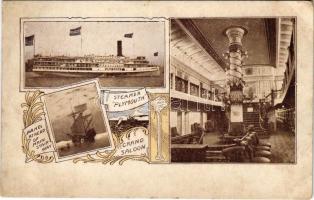 Steamer Plymouth, panel at head of main stairway, grand saloon interior / Gőzhajó belső. Art Nouveau (EK)