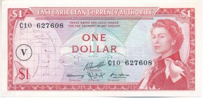 Kelet-Karibi Államok / Saint Vincent & The Grenadines DN (1965) 1$ V T:AU East Caribbean States / Saint Vincent & The Grenadines ND (1965) 1 Dollar V C:AU Krause P#13o