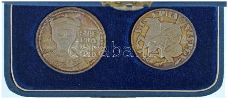 1972. 50Ft Ag + 100Ft Ag "Szent István" dísztokban T:UNC (eredetileg PP) patina Adamo EM38...