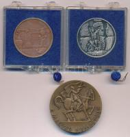 Vegyes: Garamkeszi János (1936- ) 1978. "Mezőtúr 600 éves / Dózsa György" ezüstözött bronz...