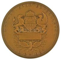 Berán Lajos (1882-1943) ~1937. "BSzKRT Sportegyesülete 1912-1937" kétoldalas bronz emlékér...
