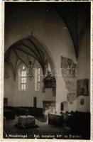 1943 Mezőtelegd, Tileagd; Református templom XIV. századi freskói / Calvinist church, interior (fl)