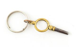 Arany (Au) 14K Angré zsebóra, jelzett, kulccsal, javított vagy pótolt karika, d: 4,5 cm, bruttó: 54,...