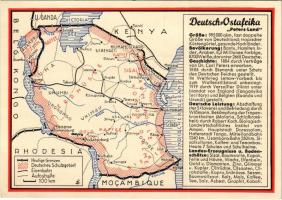 Deutsch-Ostafrika Peters-Land. Verlag des Reichskolonialbundes / Propaganda map of German East Africa