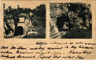 1905 Anina, Oravica-Anina, Oravita-Anina; részletek az anina-oraviczai hegyi pályáról, vasúti alagút. Hollschütz E. kiadása / railway tunnel, mountain railway line (r)