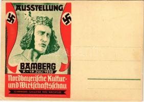 1939 Ausstellung Bamberg. Nordbayerische Kultur- und Wirtschaftsschau. Schirmherr: Gauleiter Fritz Wächtler / North Bavarian culture and business expo. NSDAP Nazi propaganda (EK)