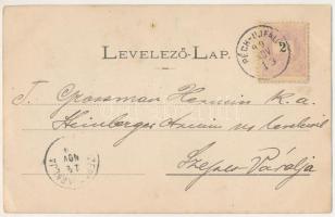 1899 (Vorläufer) Tótsóvár, Sóvár, Solivar (Eperjes, Presov); látkép, templom. Fénynyomat Divald műin...