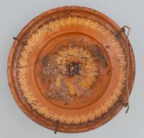 Tál. Baranya, 19. sz. második fele, restaurált, sérüléssel, d: 19 cm
