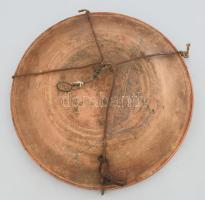 Tál. Baranya, 19. sz. második fele, restaurált, sérüléssel, d: 19 cm