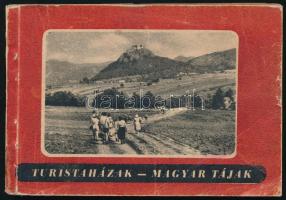 Turistaházak - Magyar tájak. A magyarországi turistaházak képes ismertetője. Bp., 1958, Sport Lap- és Könyvkiadó. Fekete-fehér képekkel illusztrálva. Kiadói papírkötés, kissé viseltes borítóval.