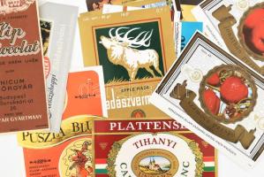 58 db vegyes retró italcímke