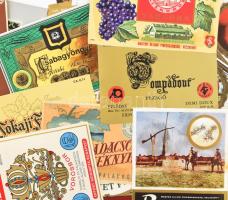 58 db vegyes retró italcímke