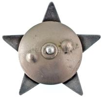 Szovjetunió 1930. "Vörös Csillag Érdemrend" zománcozott, jelzetlen Ag kitüntetés csavaros ...