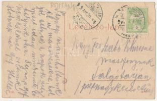 1909 Kőhalom, Reps, Rupea; Untere Gasse / Alsó utca, vár, Hotel Schlosser szálloda. (W.L. ?) 1785. /...