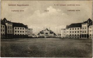 Nagyvárad, Oradea; M. kir. országos csendőrségi iskola, legénységi épület, fürdő / K.u.K. military gendarmerie school, crew building, bath (EK)