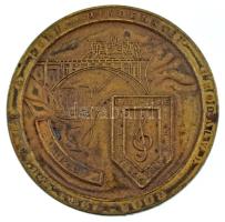 1963. "Legyen a zene mindenkié (Kodály) - Ének-Zene Általános Iskola Veszprém - Emléklap" egyoldalas, öntött bronz plakett (89mm) T:XF kis patina