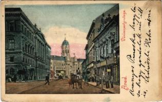 1906 Arad, Vörösmarty utca, üzletek / street view, shops (EM)