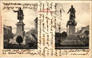 1906 Marosvásárhely, Targu Mures; Kossuth szobor, Bem szobor. Petróczy G. kiadása / statue, monument (fl)