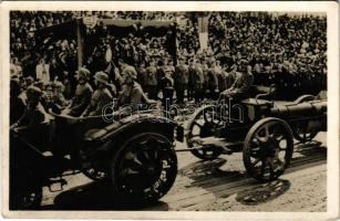 1940 Kolozsvár, Cluj; bevonulás, Vitéz Nagybányai Horthy Miklós kormányzó / entry of the Hungarian troops, Regent Horthy (fl)