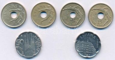 Spanyolország 1990-1991. 25p Al-bronz &quot;1992 Nyári Olimpia, Barcelona - Diszkoszvetés&quot; (2xklf) + 25p Al-bronz &quot;1992 Nyári Olimpia, Barcelona - Magasugrás&quot; (2xklf) + 1992. 50p Cu-Ni &quot;1992 Nyári Olimpia, Barcelona - Sagrada Familia, Casa Mila&quot; (2xklf) T:AU-VF Spain 1990-1991. 25 Pesetas Al-bronze &quot;1992 Summer Olympics, Barcelona - Discus throw&quot; (2xdiff) + 25 Pesetas Al-bronze &quot;1992 Summer Olympics, Barcelona - High jump&quot; (2xdiff) + 1992. 50 Pesetas Cu-Ni &quot;1992 Summer Olympics, Barcelona - Sagrada Familia, Casa Mila&quot; (2xdiff) C:AU-VF