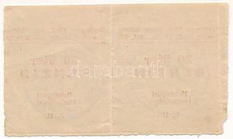 1957. "Nehézipari Minisztérium" 20 liter benzin jegye 2db-os ívben T:F