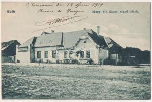 1919 Óbéba, Óbéb, Beba Veche (Temes); M. kir. állami elemi iskola. Fogyasztási szövetkezet kiadása / elementary school (fl)