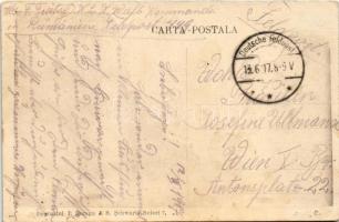 1917 Craiova, Királyi; Strada Unirei / street, shops (Rb) + "Deutsche Feldpost"