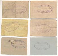 Diósgyőr ~1920. "Túry Lajos fűszer és csemegeárúcsarnoka Diósgyőrvár" 10f + 20f +1K (4x, e...