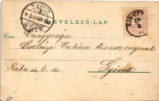 1899 (Vorläufer) Kiscell, Kis-Czell, Celldömölk; A Király (Ferenc József) ittlétekor 1899-ben (felül...