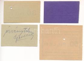 Miskolc ~1920. "Svájci kávézó és tejvó Miskolc" 20f-50f (4xklf) értékű szükségpénz, közte ...