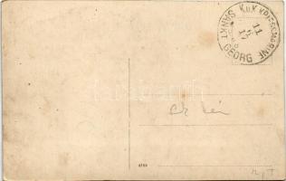 1917 SMS Novara, Helgoland és Saida és előttük egy L 88-as hidroplán / K.u.K. Kriegsmarine Rapidkreu...