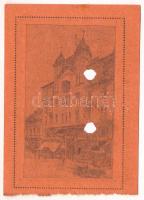 Miskolc ~1920. &quot;Weidlich Pál cég Miskolczon&quot; 20f értékű bón &quot;100&quot; felülbélyegzés...