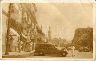 1937 Maracaibo, street view, automobile, shops, Cauchos Goodyear. photo (EB)