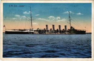 SMS SAIDA Osztrák-Magyar Haditengerészet Novara-osztályú gyorscirkálója / Rapidkreuzer K.u.K. Kriegsmarine / Austro-Hungarian Navy light cruiser. G. C. Pola 1913.