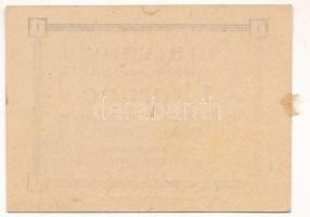 Miskolc ~1920. 1K "Fodor Zoltán Könyvkereskedés" utalvány bélyegzéssel T:AU ragasztónyom
...