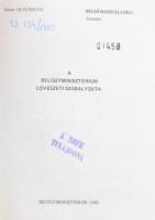 A Belügyminisztérium lövészeti szabályzata. 1458. sorszámú példány. 1980, Belügyminisztérium. Kiadói...